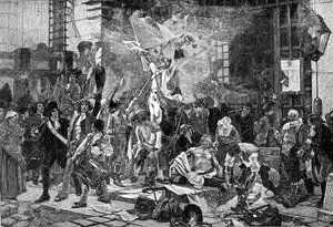 The Conquerors of the Bastille, França (gravura) de Unbekannter Künstler