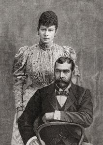 O Duque e Duquesa da Cornualha, George V e sua esposa Mary de Teck. de Unbekannt