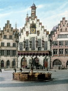 A Câmara Municipal de Frankfurt chama-se Römer de Unbekannter Künstler