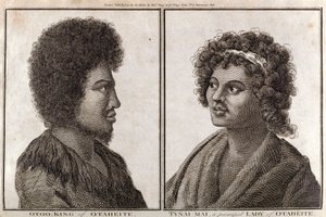 O Rei e uma dama principal do Taiti, c 1773 de Unbekannt