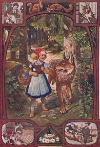 The Little Red Riding Hood, c.1910 (impresso) de Unbekannter Künstler