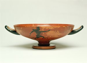 A Perseguição de Perseu, cifra negra de sótão feita por The Pepaks Master, 525-520 BC (olaria) de Unbekannt