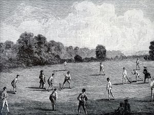 O Clube da Academia Real a jogar cricket de Unbekannt