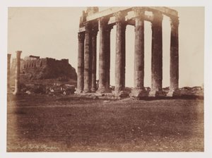 O Templo de Júpiter Olympius, c 1849 de Unbekannt