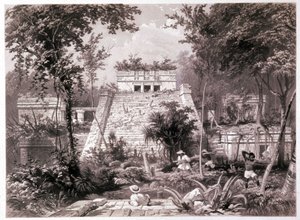 O castillo: ruínas do castelo maia em Tulum, Yucatan, México de Unbekannter Künstler