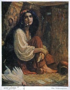 A cartomante, início do século XX (ilustração) de Unbekannter Künstler