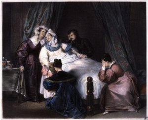 A perda irreparável, mesmo morto no parto, c.1840 (litografia) de Unbekannter Künstler