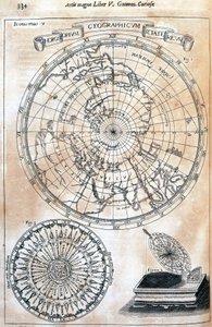 Time, o gráfico de fusos horários do General Kircher em todo o mundo conhecido de Unbekannter Künstler