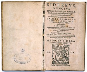 Página de título do livro de Galileu sobre teoria astronómica de Unbekannt