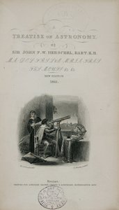 Página de título do "Um tratado sobre astronomia" de Herschel de Unbekannt