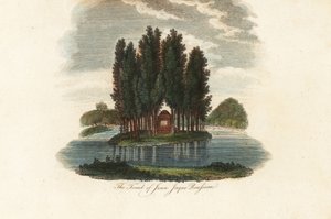 Túmulo de Jean-Jacques Rousseau, escritor francês.1803 (gravura) de Unbekannter Künstler