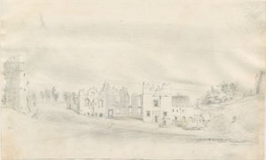 Castelo de Tutbury: desenho a lápis, sd [ Séc. XIX] de Unbekannt