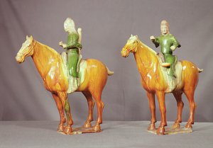 Duas figuras moldadas T&39;ang de Unbekannt