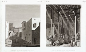 Duas vistas de Alexandria, Egipto, c 1798 de Unbekannt