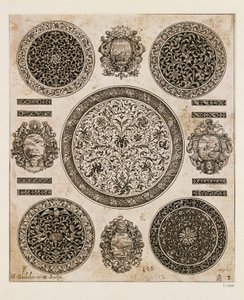 Reino Unido, Londres, Estudo para desenho ornamental em caixa de relógio de Benjamin Baud