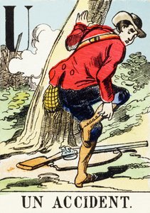 U : Un accident - The Hunting Alphabet, c.1890 (gravura) de Unbekannt