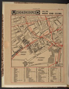 Subterrâneo para os clubes do West End, maio de 1910 de Unbekannter Künstler