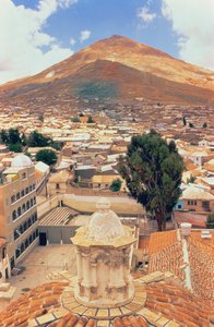 Vista das ruínas até as ruínas incas perto da aldeia (foto) de Unbekannt