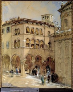 Vista de Modene. Aguarela de E. Cappelli. Museu Cívico de Modene. de Unbekannter Künstler