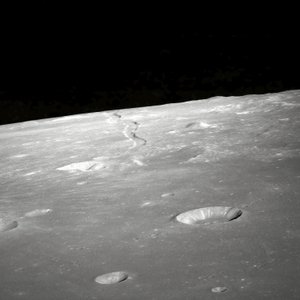 Vista de Rima Ariadaeus sobre a Lua de Unbekannter Künstler