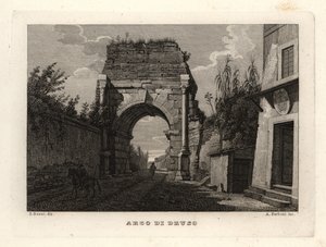 Vista do Arco de Druso, Arco di Druso, Roma de Unbekannt