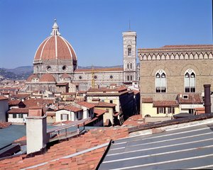 Vista da Catedral, Campanile e Orsanmichele (foto) de Unbekannt
