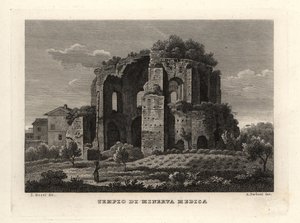 Vista do Templo de Minerva Medica, Tempio di Minerva Medica, ou ninfaeum, Roma de Unbekannt
