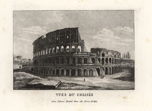 Vista das ruínas do Coliseu, Amphitheatrum Flavium, Roma de Unbekannt