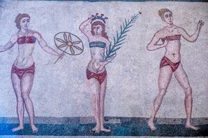 Villa Romana del Casale, Piazza Armerina, Sicília, Itália. Mosaico. de Unbekannter Künstler