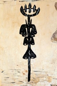 Pintura de parede de Voodoo num convento. Togoville, Togo de Unbekannt
