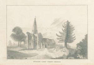Igreja Weston-on-Trent: desenho a lápis, séc. XIX de Unbekannt