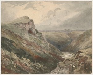 Wetton Dale: pintura em aquarela, séc. XIX de Unbekannt