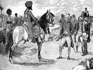 A rendição de William Bailie a Hyder Ali de Unbekannter Künstler