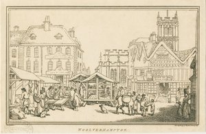 Wolverhampton - Market Place: gravura, nd [c 1799] de Unbekannt