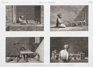 Wool & Worsted, Weaving Weaving, Egito, c 1798 de Unbekannt