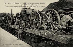 Primeira Guerra Mundial: Comboio de artilharia inglês de Unbekannter Künstler