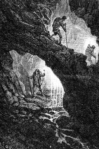 fac-símile do romance "Viagem ao Centro da Terra" de Júlio Verne (gravura) de Unbekannter Künstler
