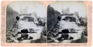 Batalha de Tientsin, Rebelião Boxer, China, 1900 1901. de Underwood and Underwood