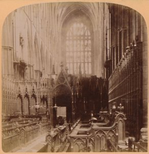 Interior da Abadia de Westminster, Londres, Inglaterra, 1896. de Underwood and Underwood