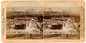 Jerusalém, como visto do Monte das Oliveiras, Palestina, 1897. de Underwood and Underwood