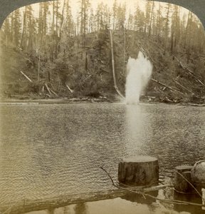 Canal de registro, Oregon, EUA. de Underwood and Underwood