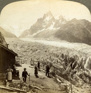 Mer de Glace do Chapeau, perto de Chamonix, França. de Underwood and Underwood