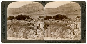 Monte Gerizim, onde os samaritanos adoravam, Palestina, 1900. de Underwood and Underwood