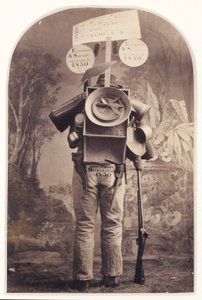 ["Forty-niner" Street Advertiser in Studio, São Francisco].
