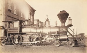 [Locomotiva dos Caminhos-de-Ferro da Pensilvânia nas instalações de reparação de Altoona] de Unidentified