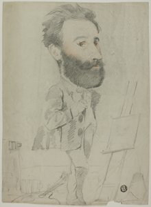 Caricatura de um professor de arte de Unknown