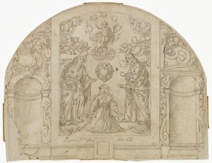 Desenho para um frontispício de Unknown