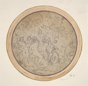 Diana e as suas ninfas surpreendidas por Actaeon de Unknown