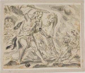 Hércules, Cérbero e as éguas de Diomedes de Unknown