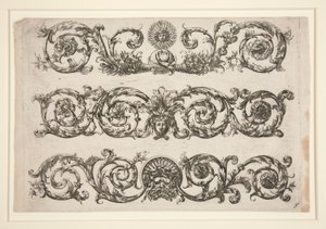 Desenho Ornamental com Arabesques Florais (Sol) de Unknown